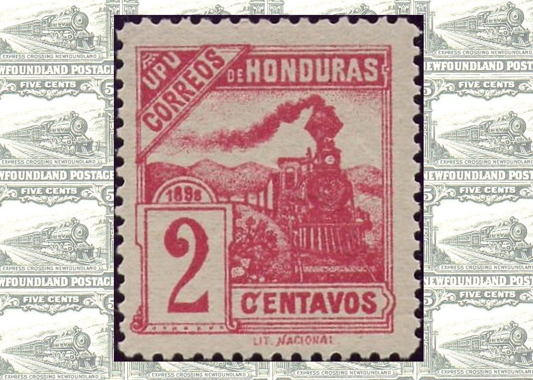 Honduras Republic 1898 Railway Train stamp issue